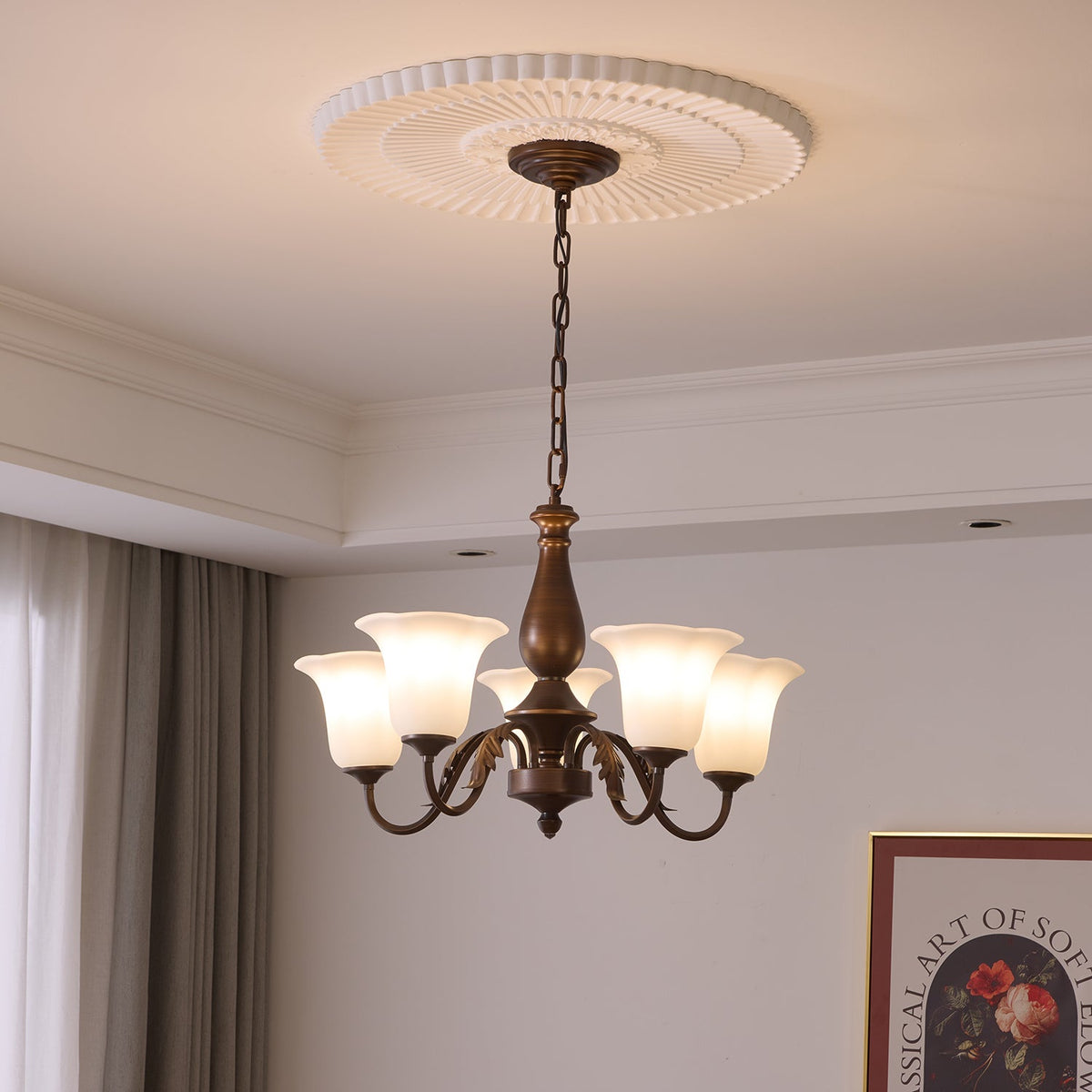 Raveleth Glass Chandelier-Moonnatur