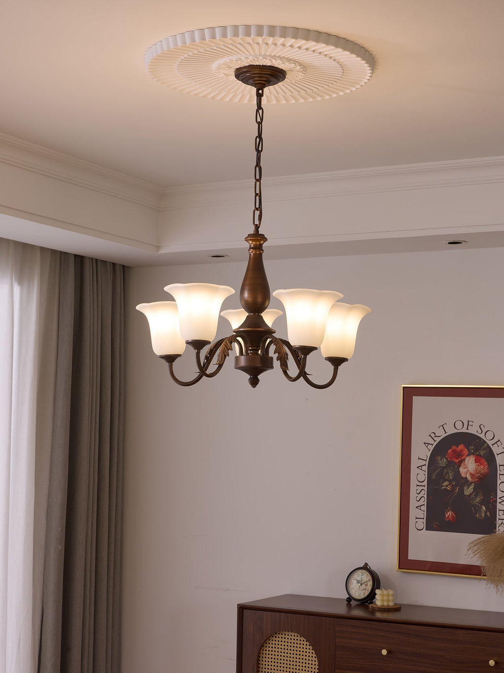 Raveleth Glass Chandelier-Moonnatur