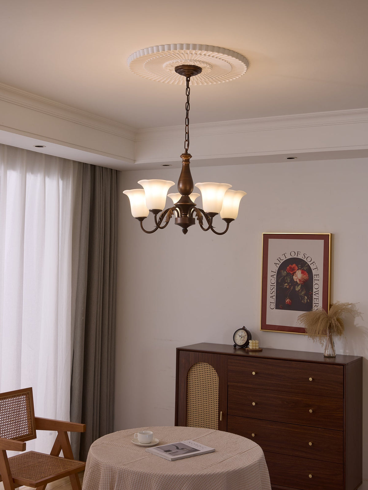Raveleth Glass Chandelier-Moonnatur