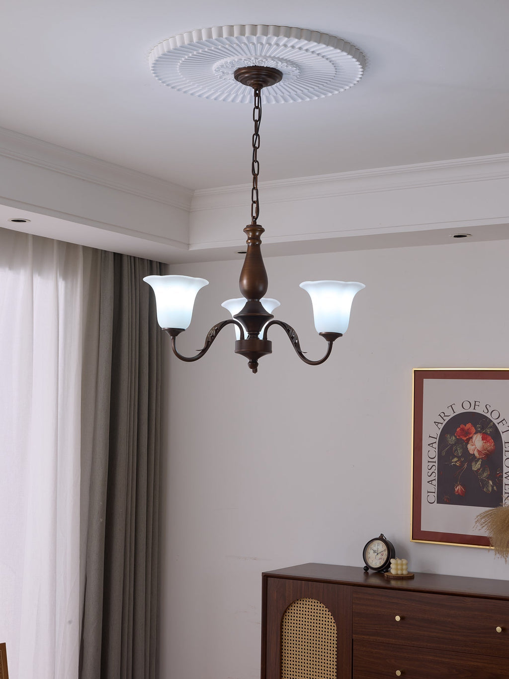 Raveleth Glass Chandelier-Moonnatur