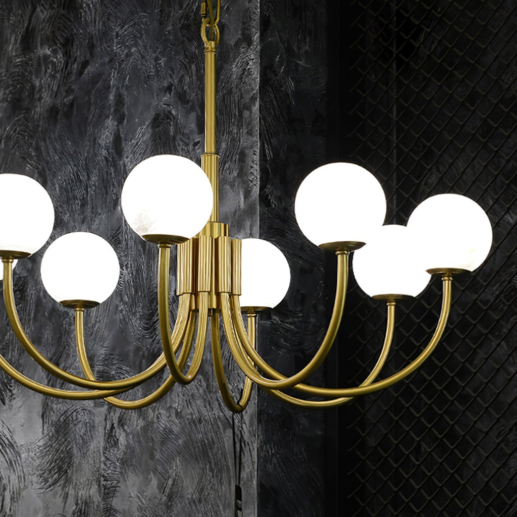 Venelle Alabaster Chandelier-Moonnatur