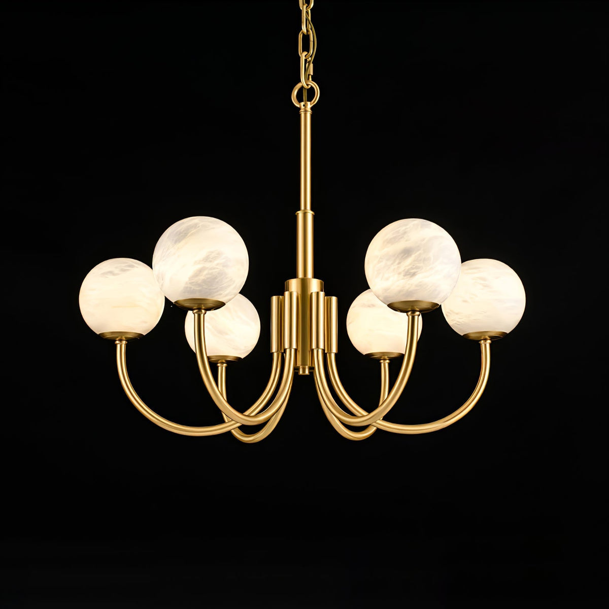 Venelle Alabaster Chandelier-Moonnatur