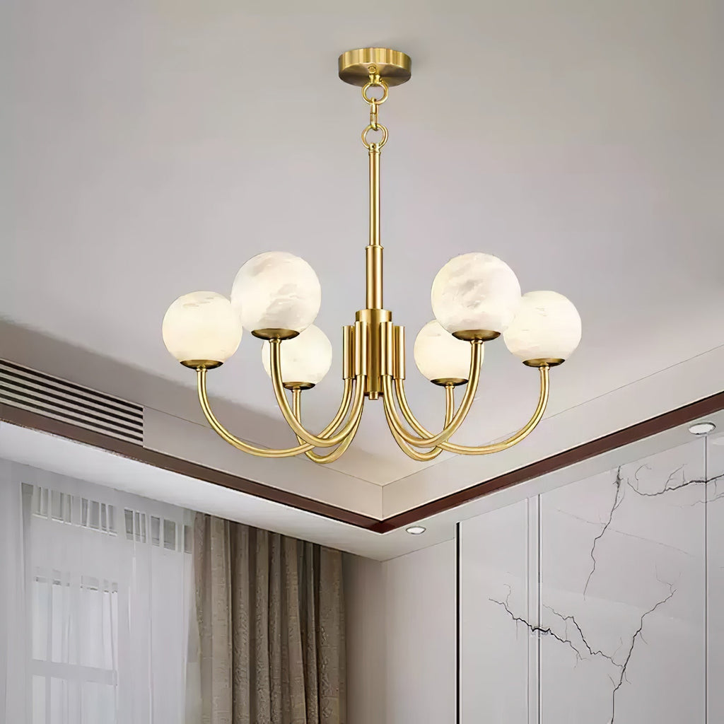 Venelle Alabaster Chandelier-Moonnatur