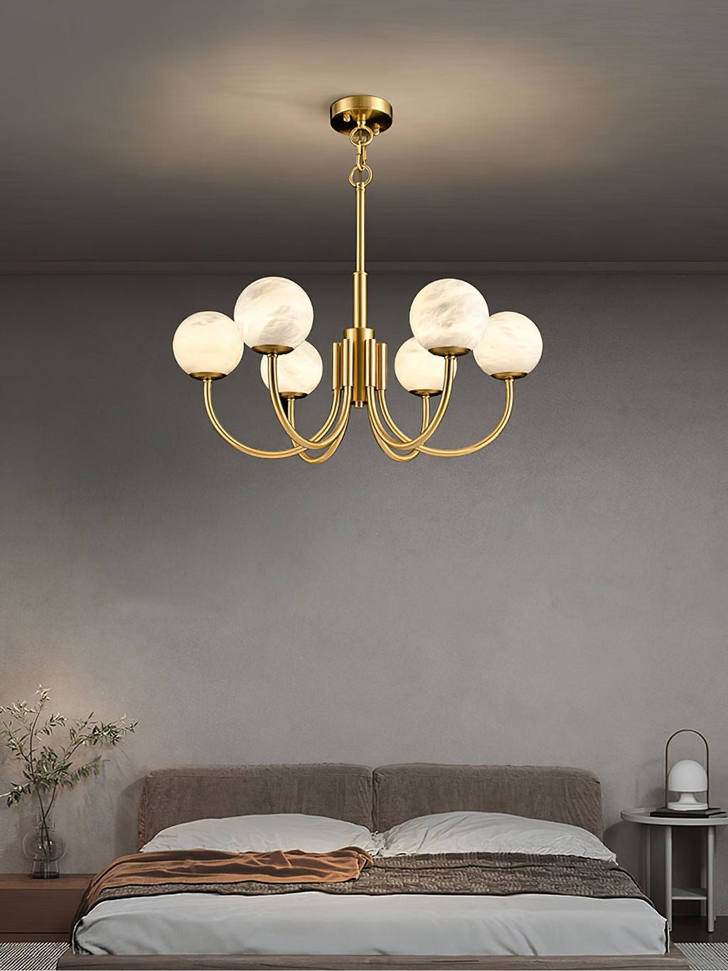 Venelle Alabaster Chandelier-Moonnatur