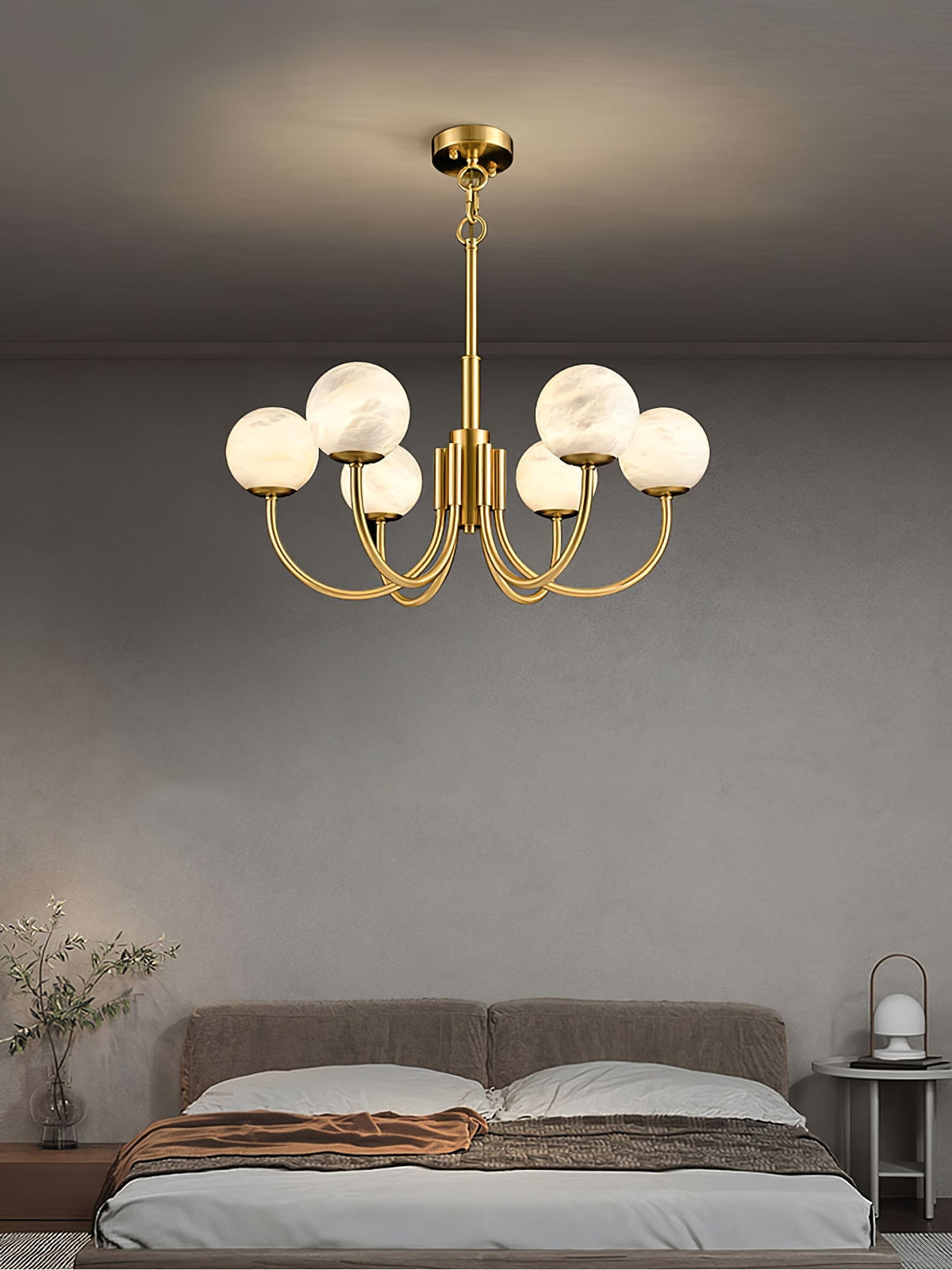 Venelle Alabaster Chandelier-Moonnatur