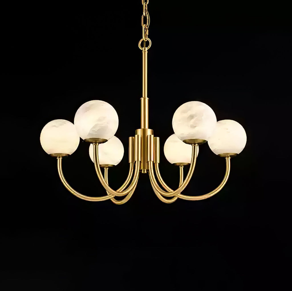 Venelle Alabaster Chandelier-Moonnatur