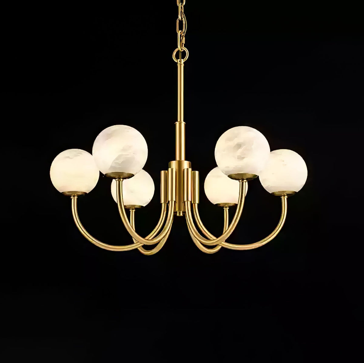 Venelle Alabaster Chandelier-Moonnatur