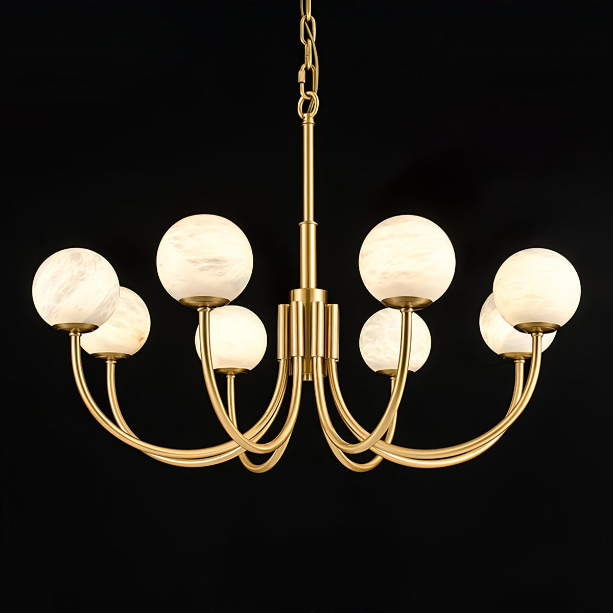 Venelle Alabaster Chandelier-Moonnatur
