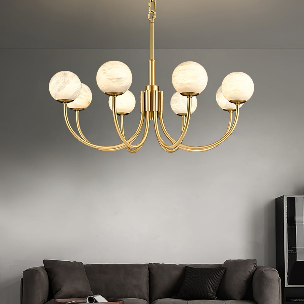 Venelle Alabaster Chandelier-Moonnatur