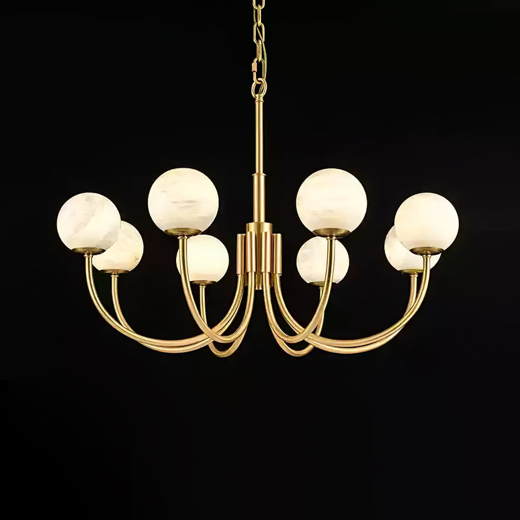 Venelle Alabaster Chandelier-Moonnatur