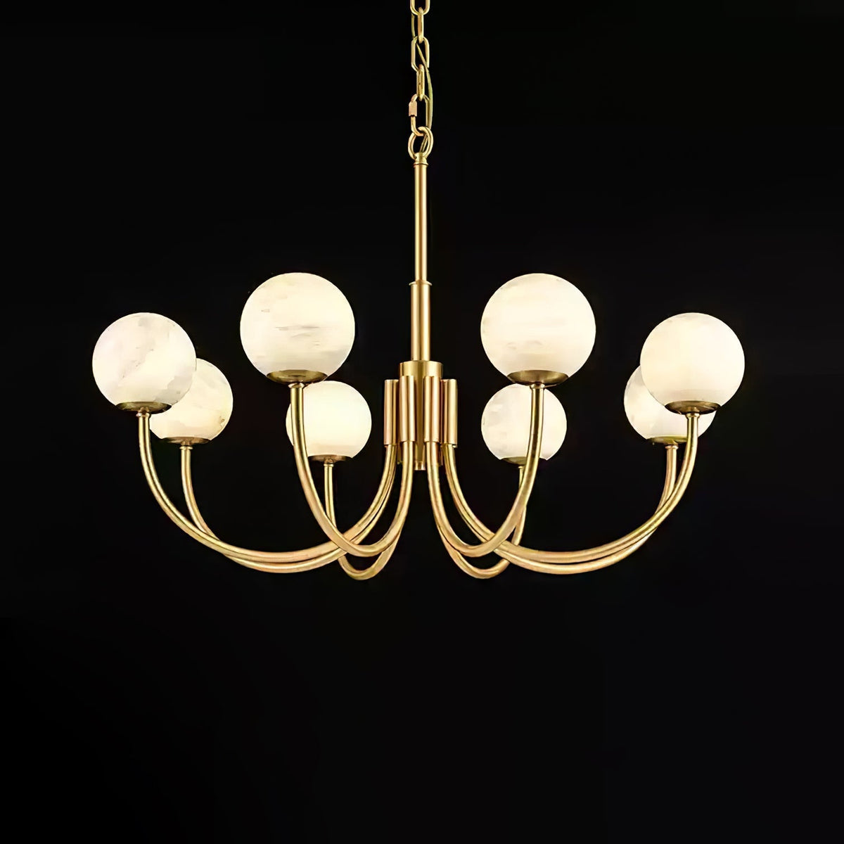 Venelle Alabaster Chandelier-Moonnatur