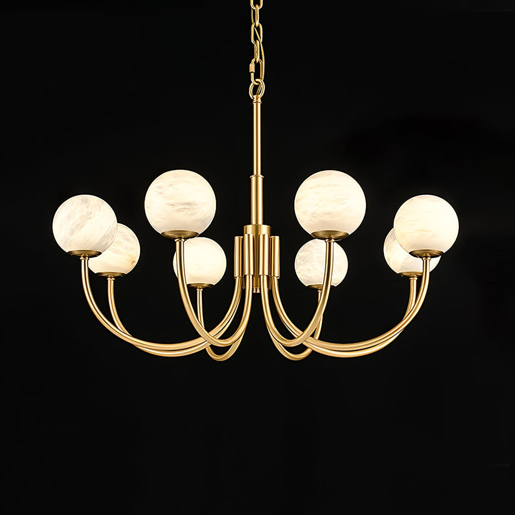 Venelle Alabaster Chandelier-Moonnatur