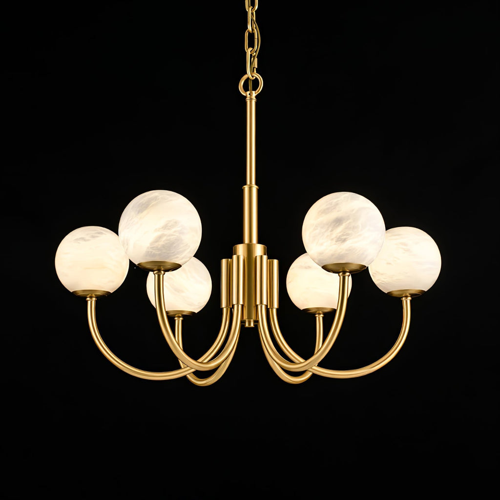 Venelle Alabaster Chandelier-Moonnatur