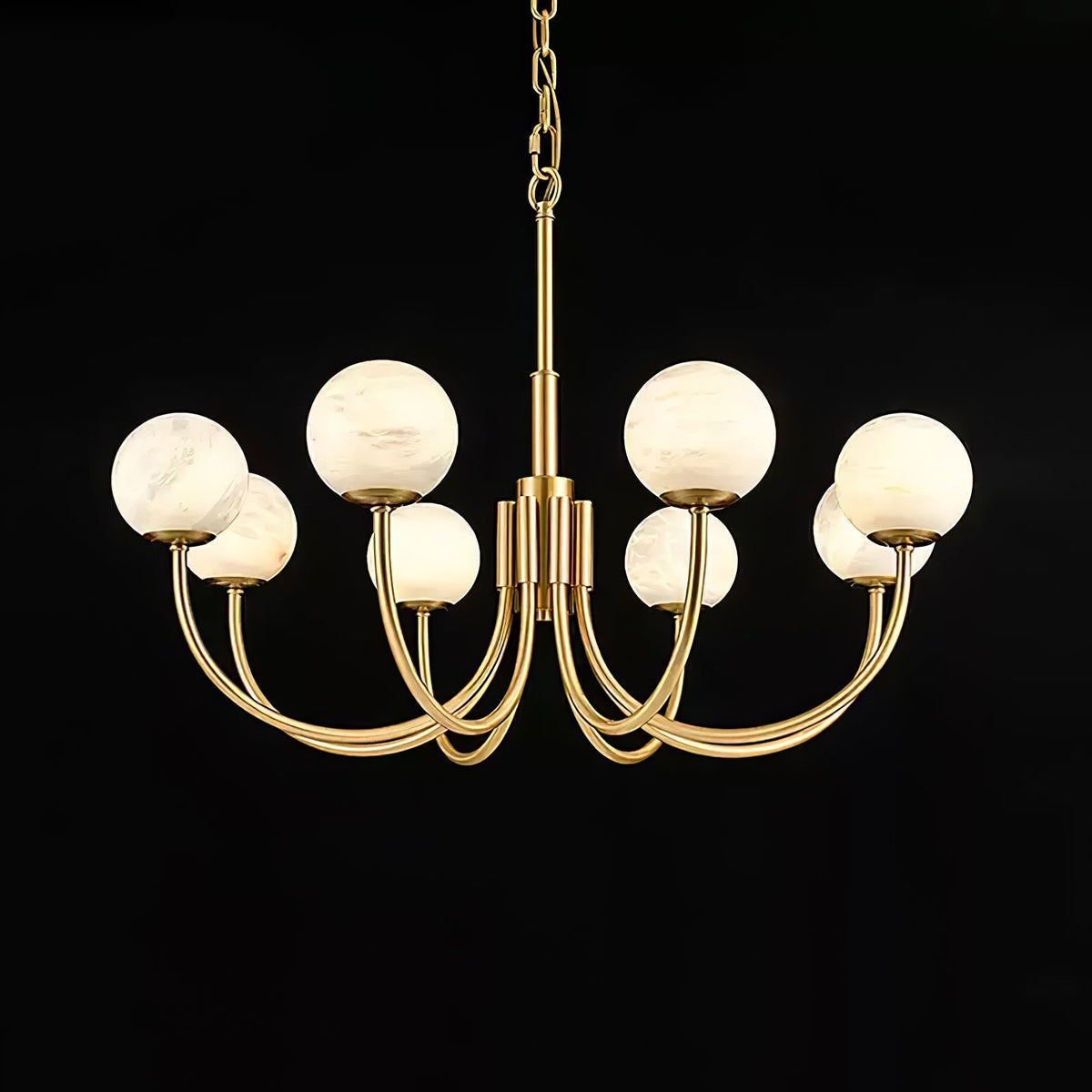 Venelle Alabaster Chandelier-Moonnatur