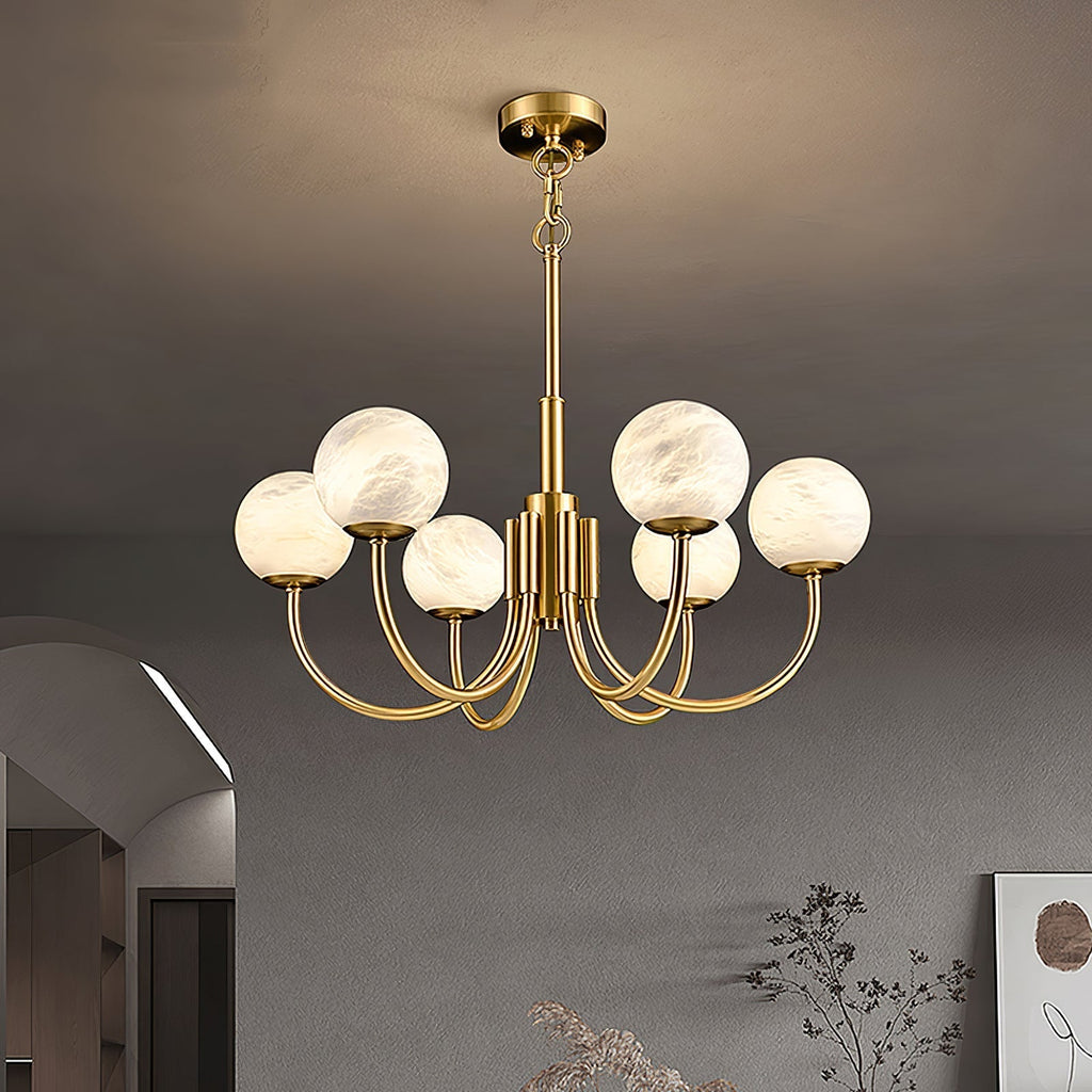 Venelle Alabaster Chandelier-Moonnatur