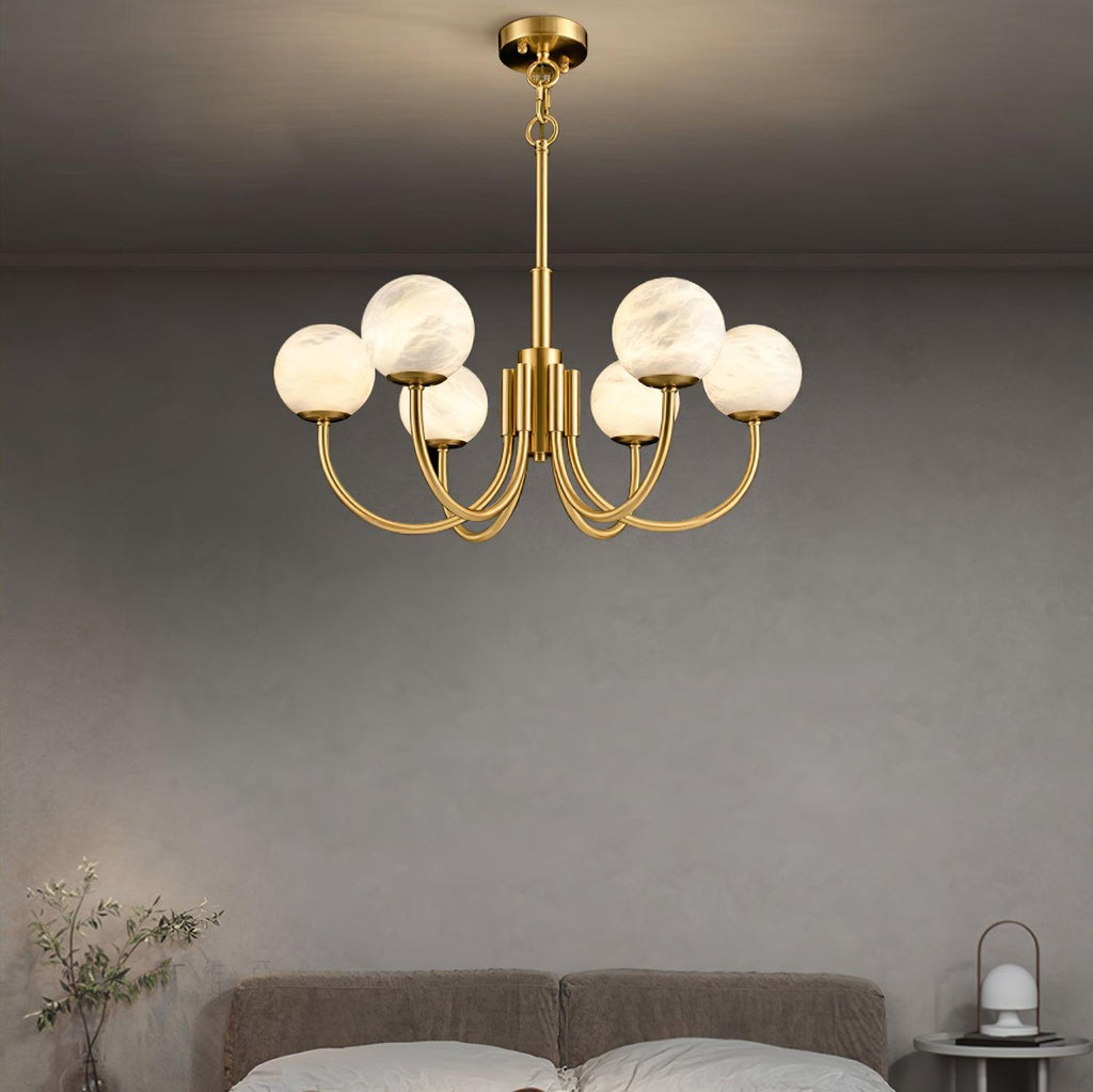 Venelle Alabaster Chandelier-Moonnatur