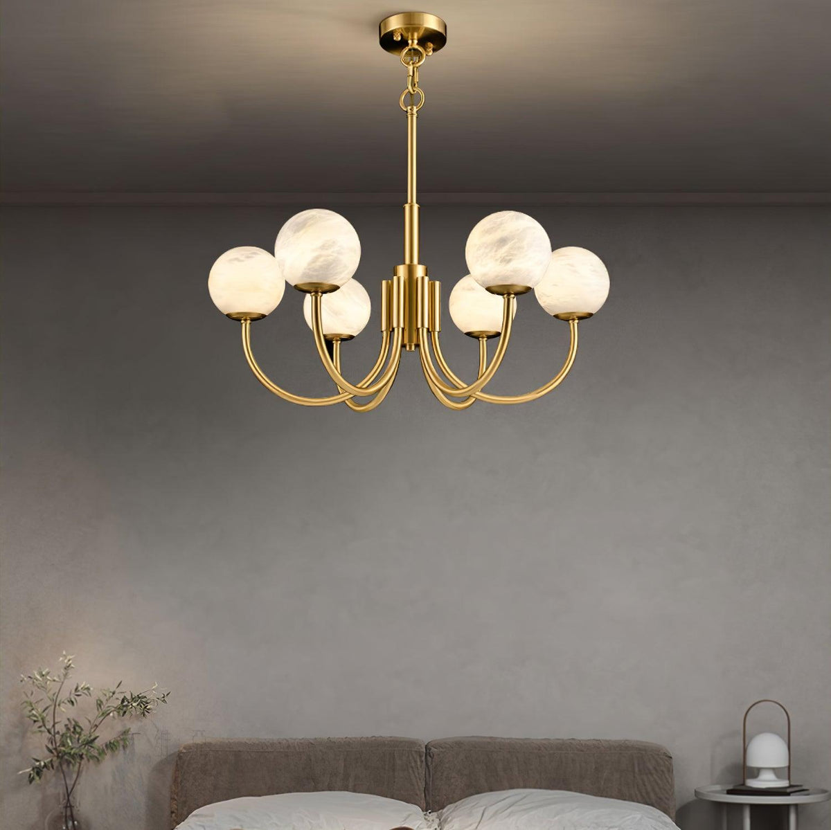 Venelle Alabaster Chandelier-Moonnatur