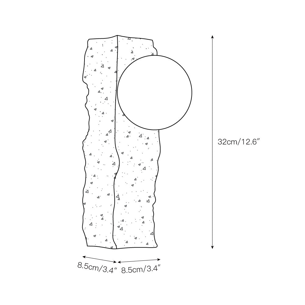 Tarnelevia Travertine Wall Light-Moonnatur