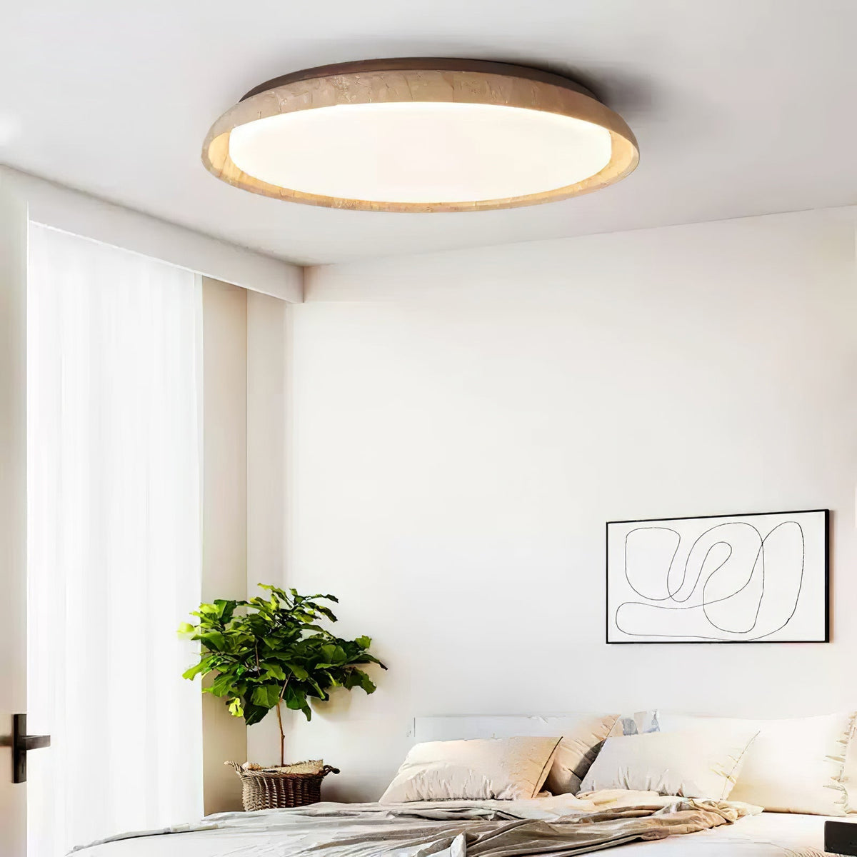 Rovenenelle Travertine Ceiling Light-Moonnatur