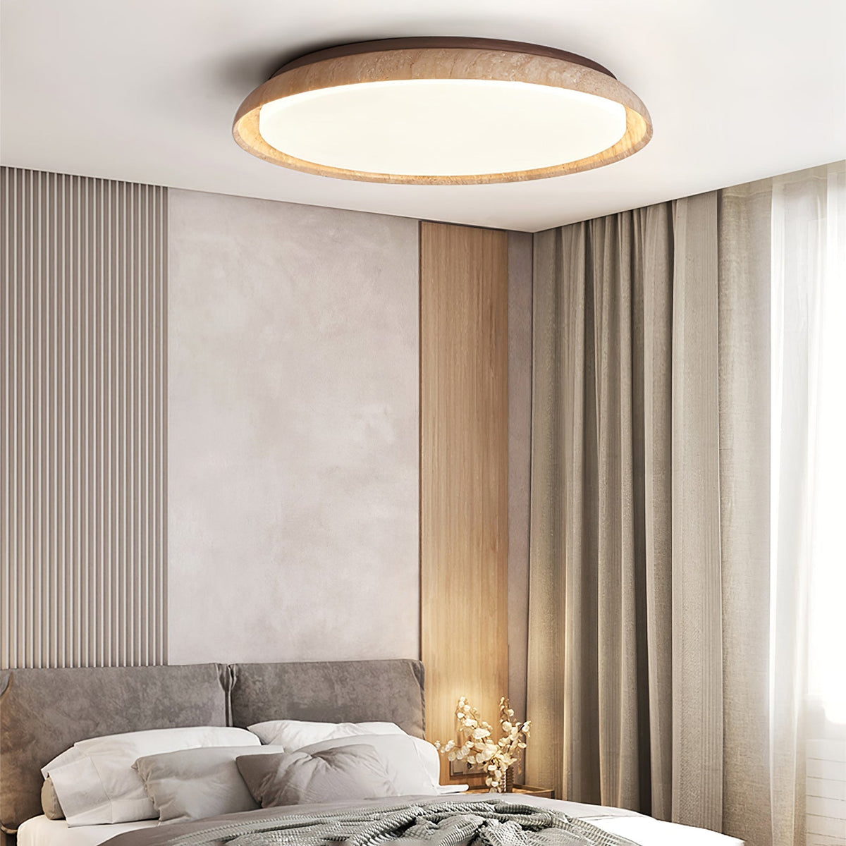 Rovenenelle Travertine Ceiling Light-Moonnatur
