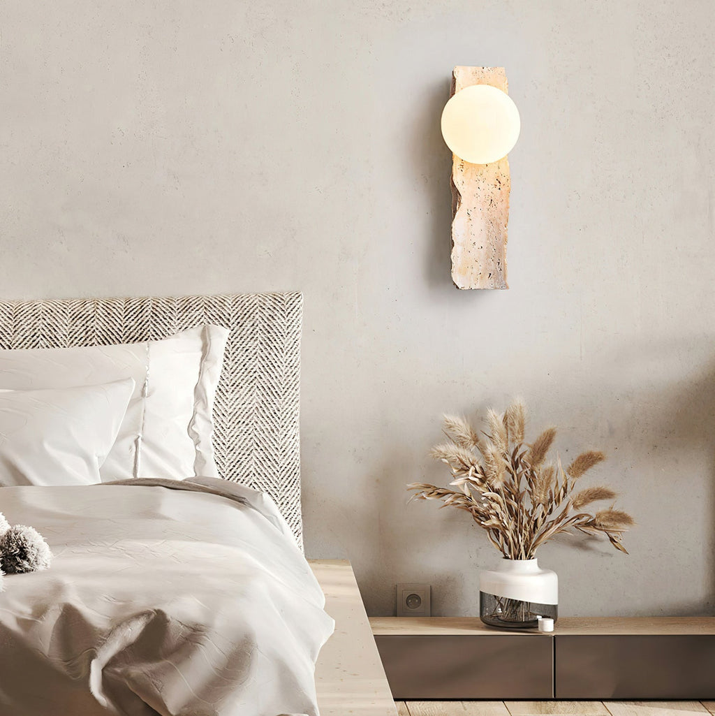 Tarnelevia Travertine Wall Light-Moonnatur