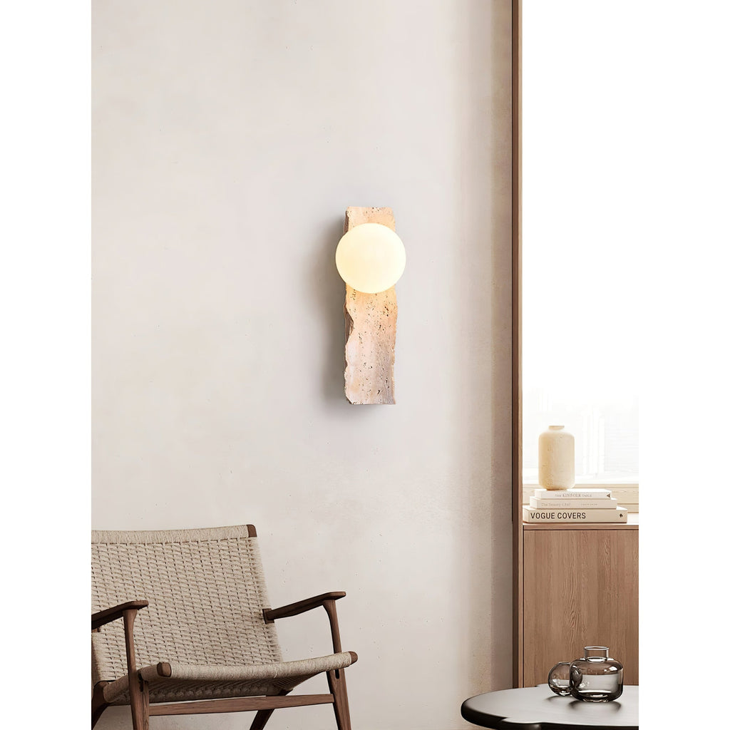 Tarnelevia Travertine Wall Light-Moonnatur