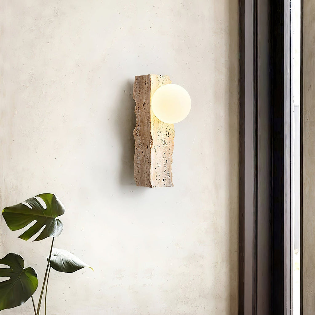 Tarnelevia Travertine Wall Light-Moonnatur
