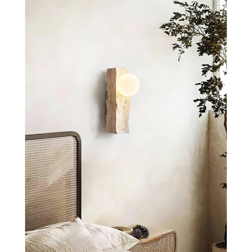 Tarnelevia Travertine Wall Light-Moonnatur