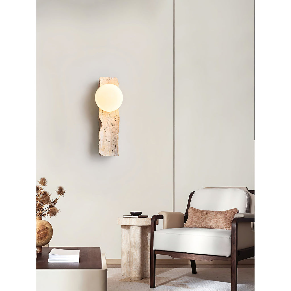 Tarnelevia Travertine Wall Light-Moonnatur