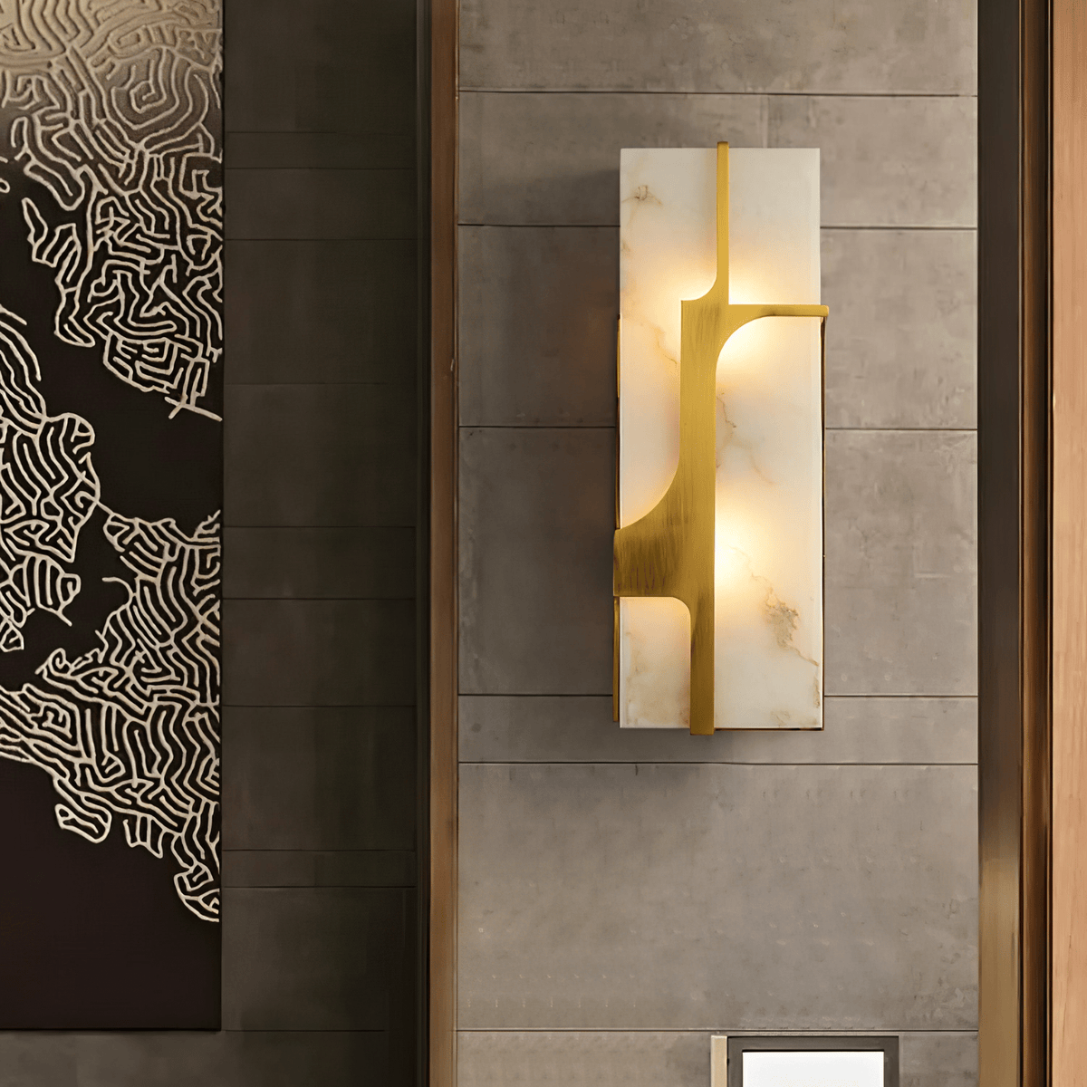 Urenevia Alabaster Wall Light-Moonnatur