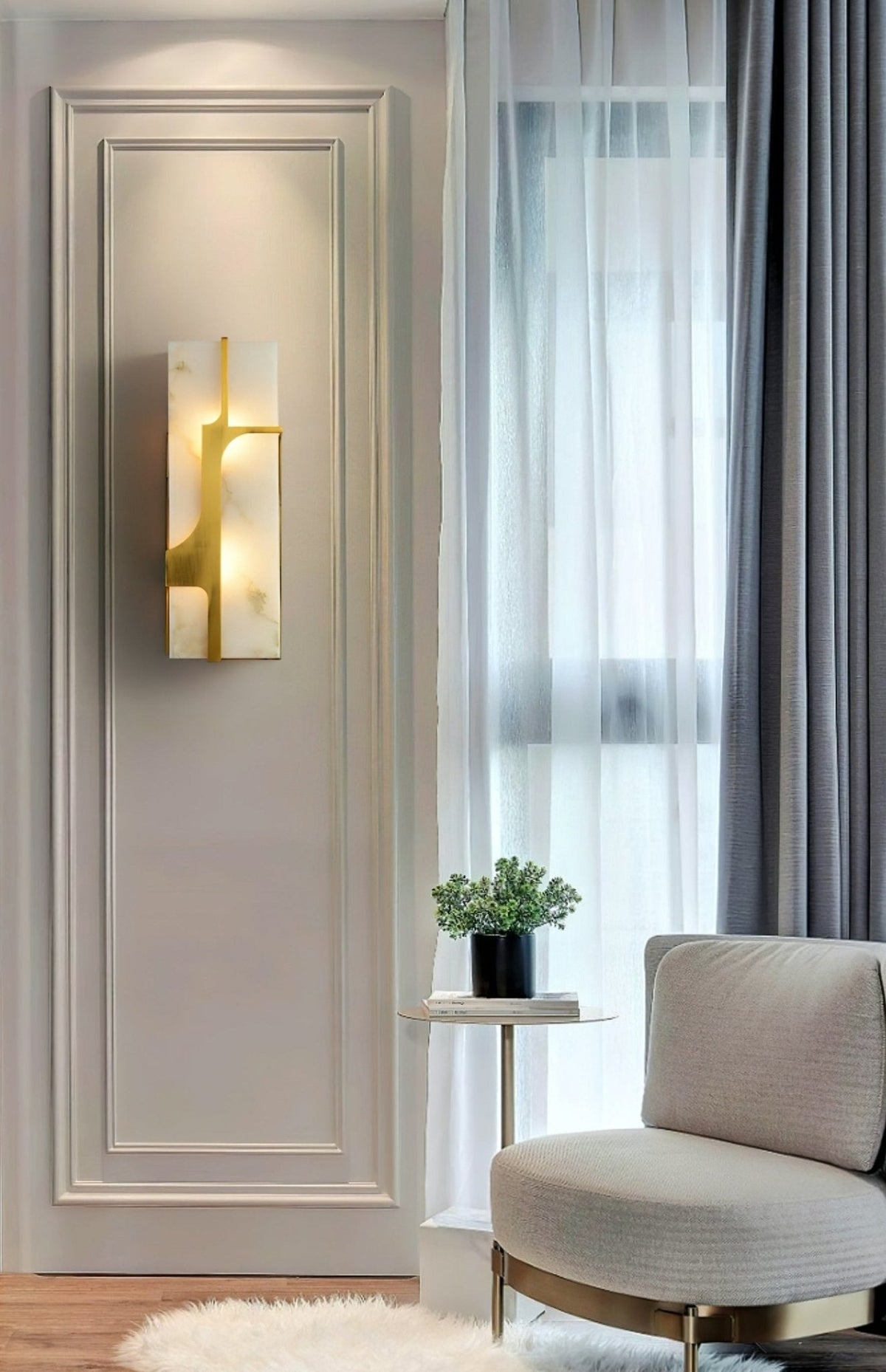 Urenevia Alabaster Wall Light-Moonnatur