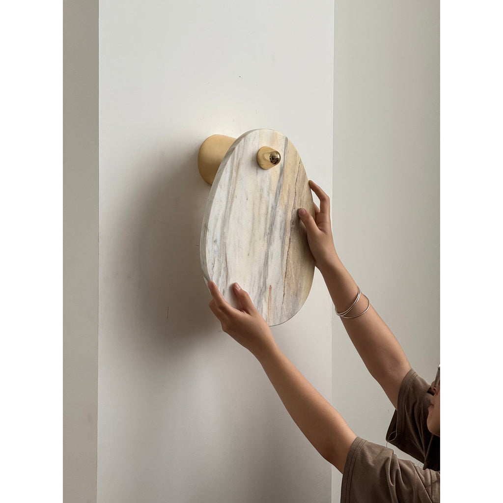 Tardenelyn Marble Wall Light-Moonnatur