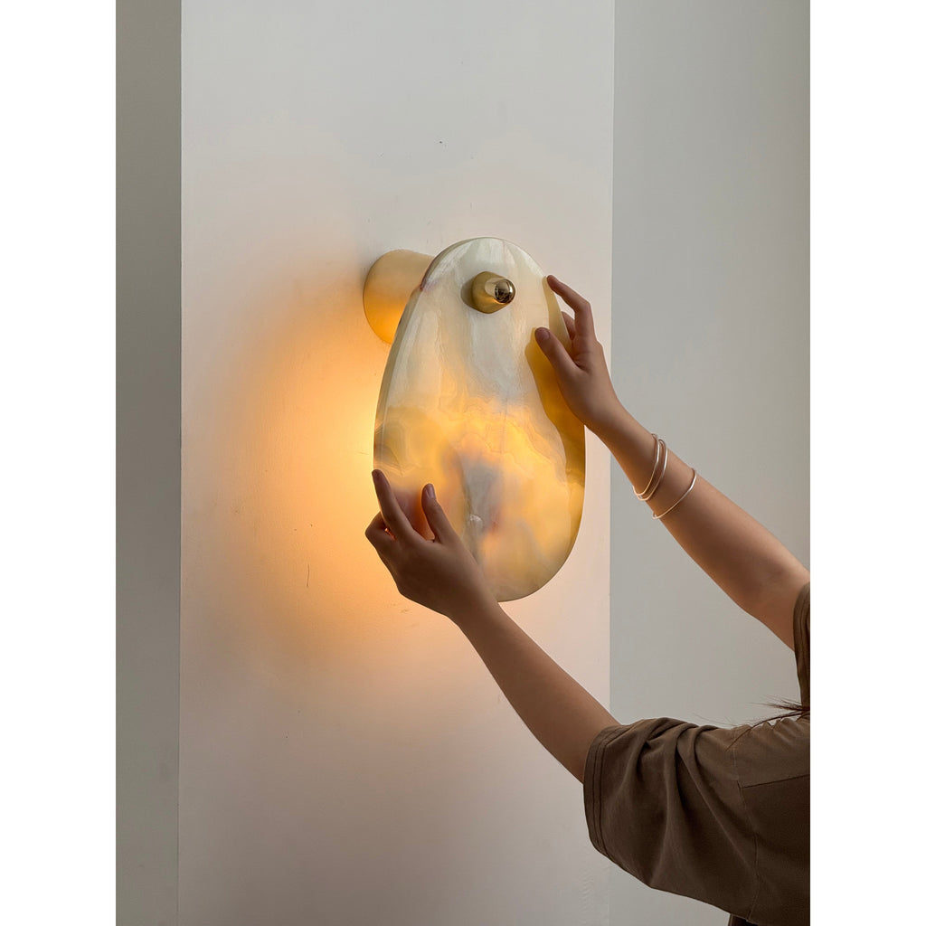 Tardenelyn Marble Wall Light-Moonnatur