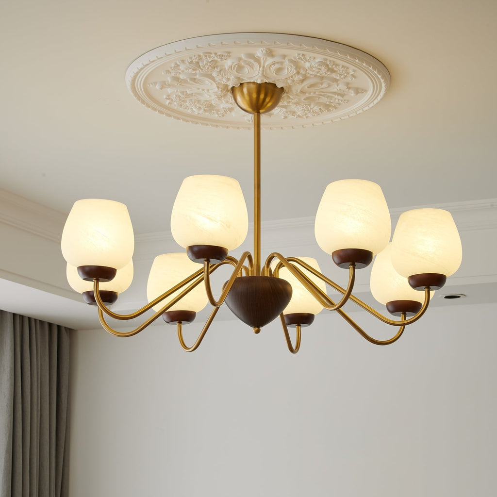 Aldenelle Glass Chandelier-Moonnatur