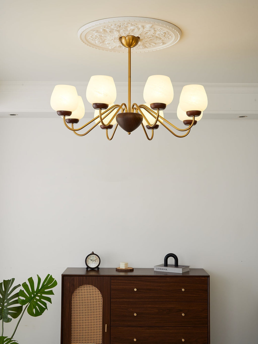 Aldenelle Glass Chandelier-Moonnatur