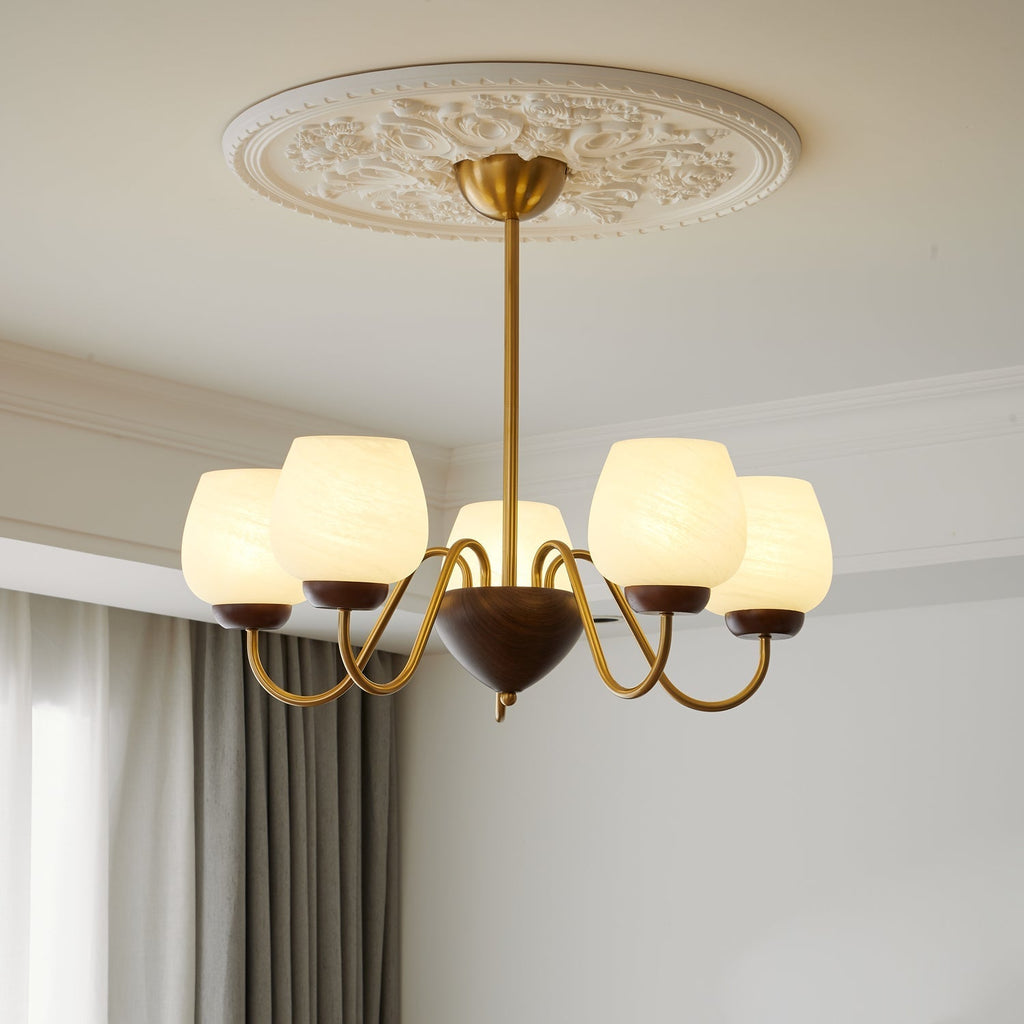 Aldenelle Glass Chandelier-Moonnatur
