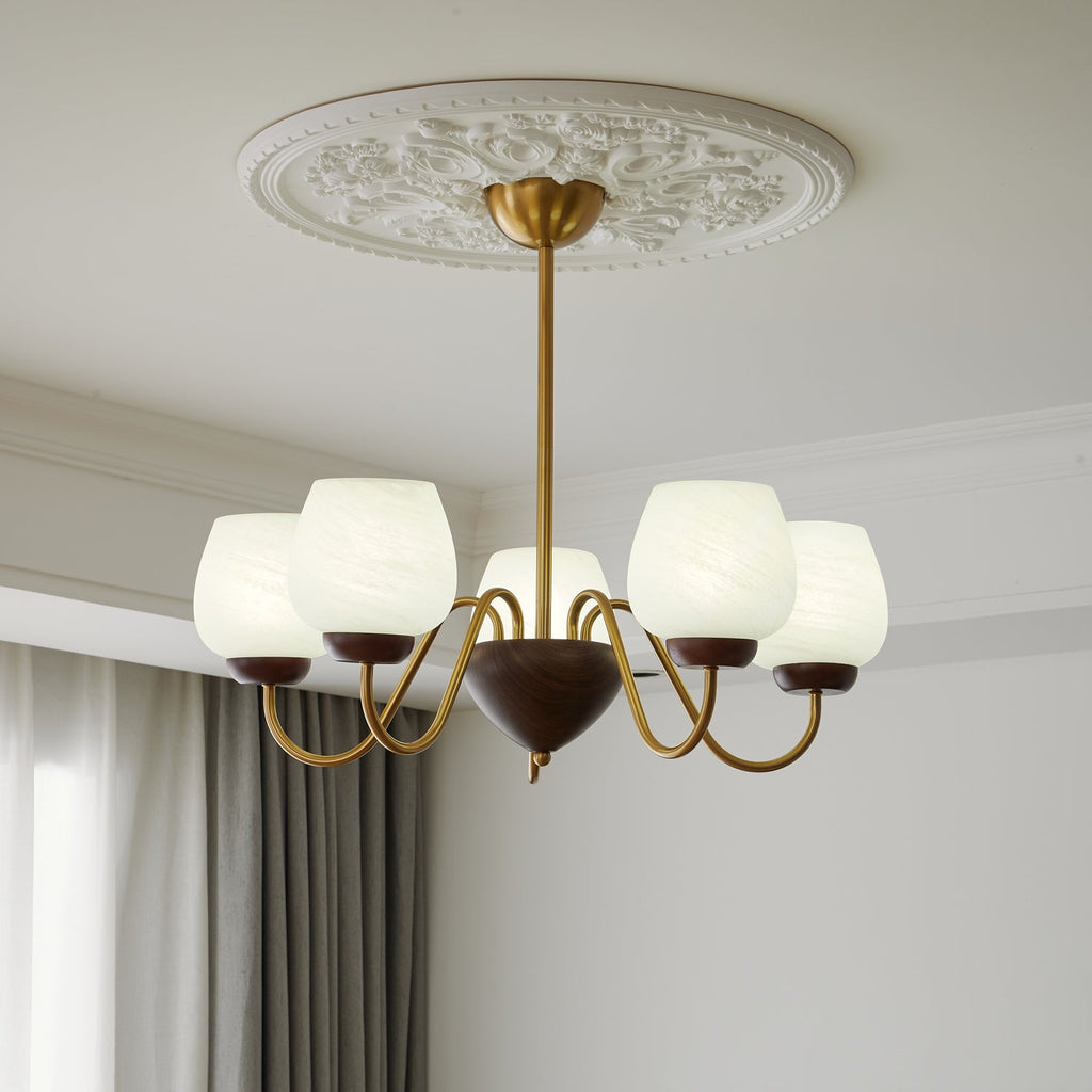 Aldenelle Glass Chandelier-Moonnatur