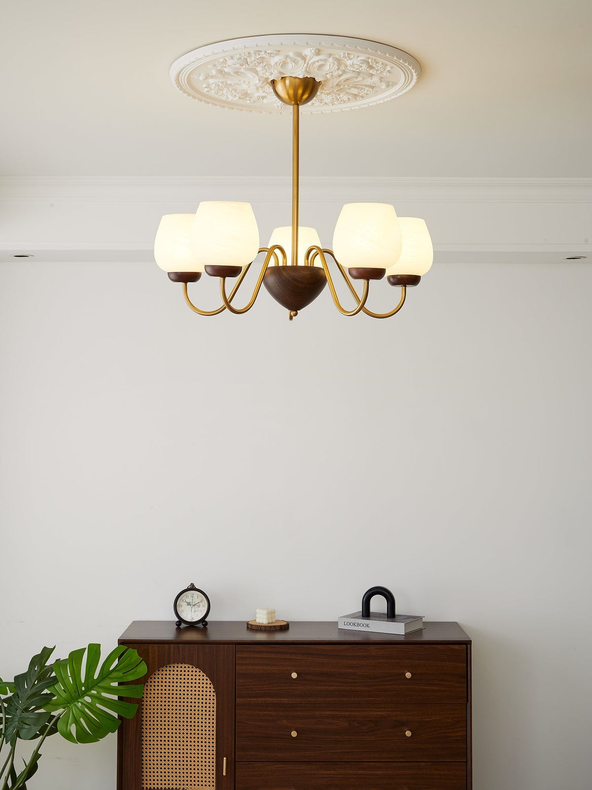 Aldenelle Glass Chandelier-Moonnatur