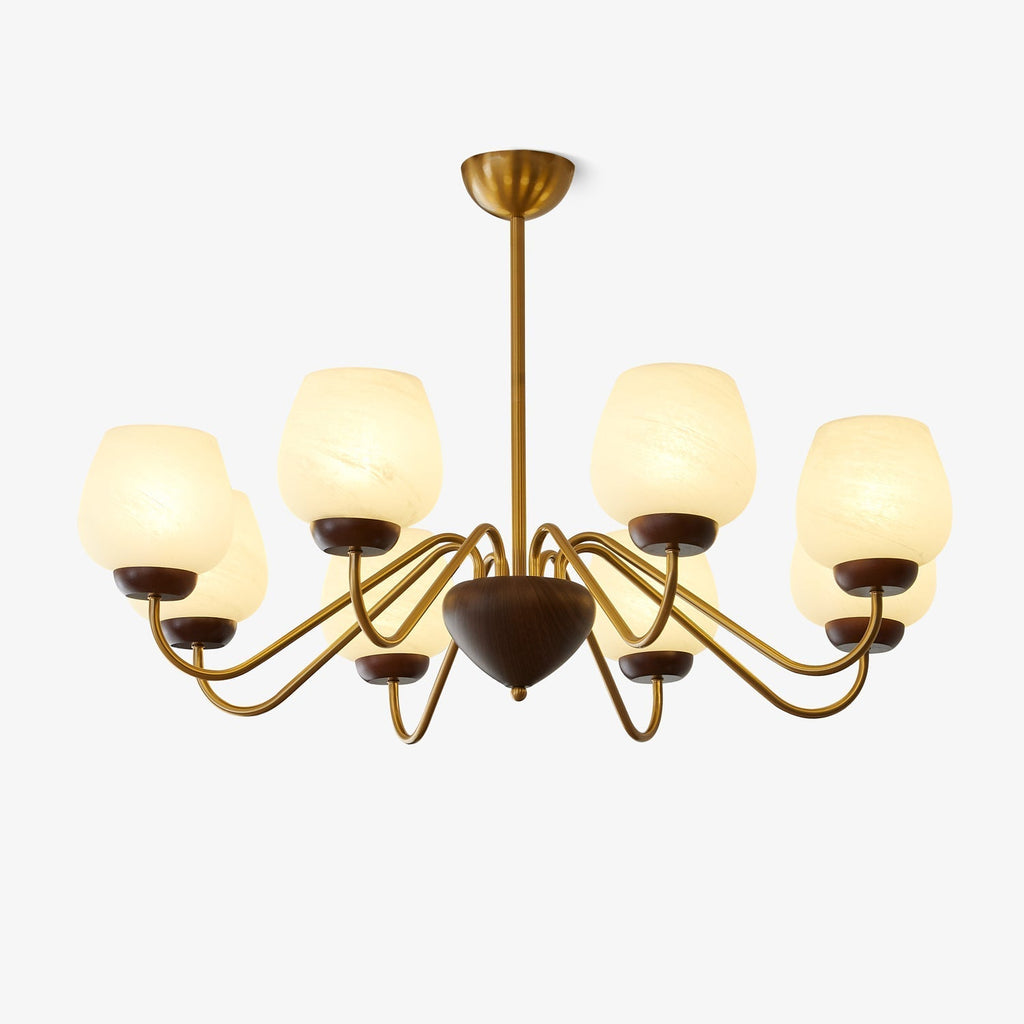 Aldenelle Glass Chandelier-Moonnatur