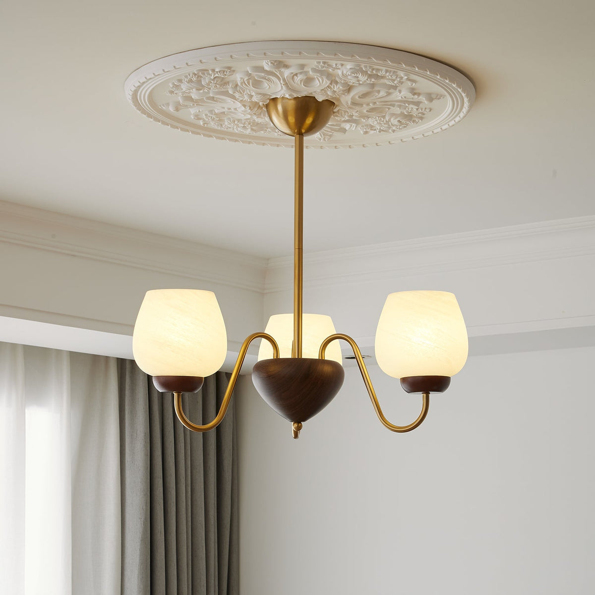 Aldenelle Glass Chandelier-Moonnatur