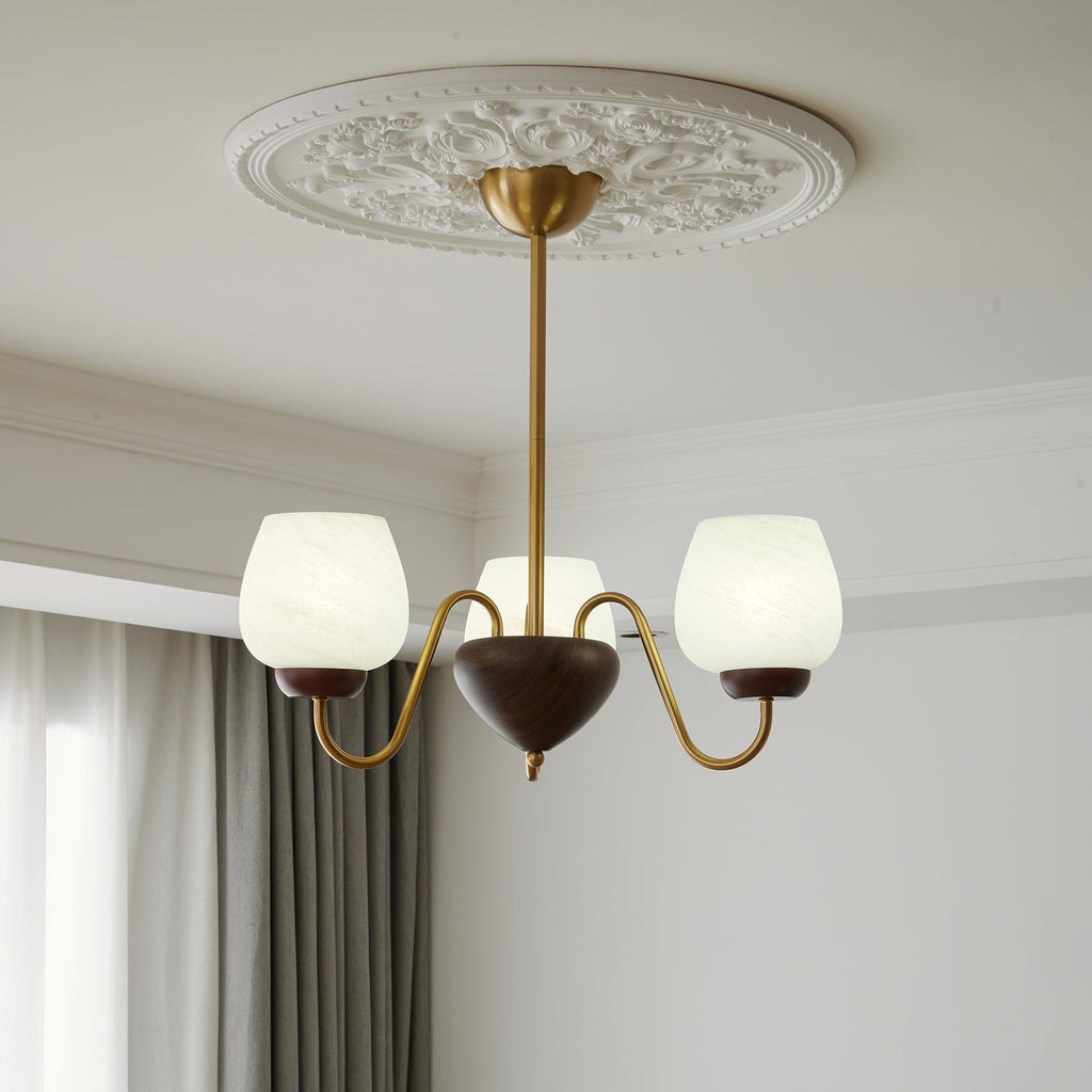 Aldenelle Glass Chandelier-Moonnatur