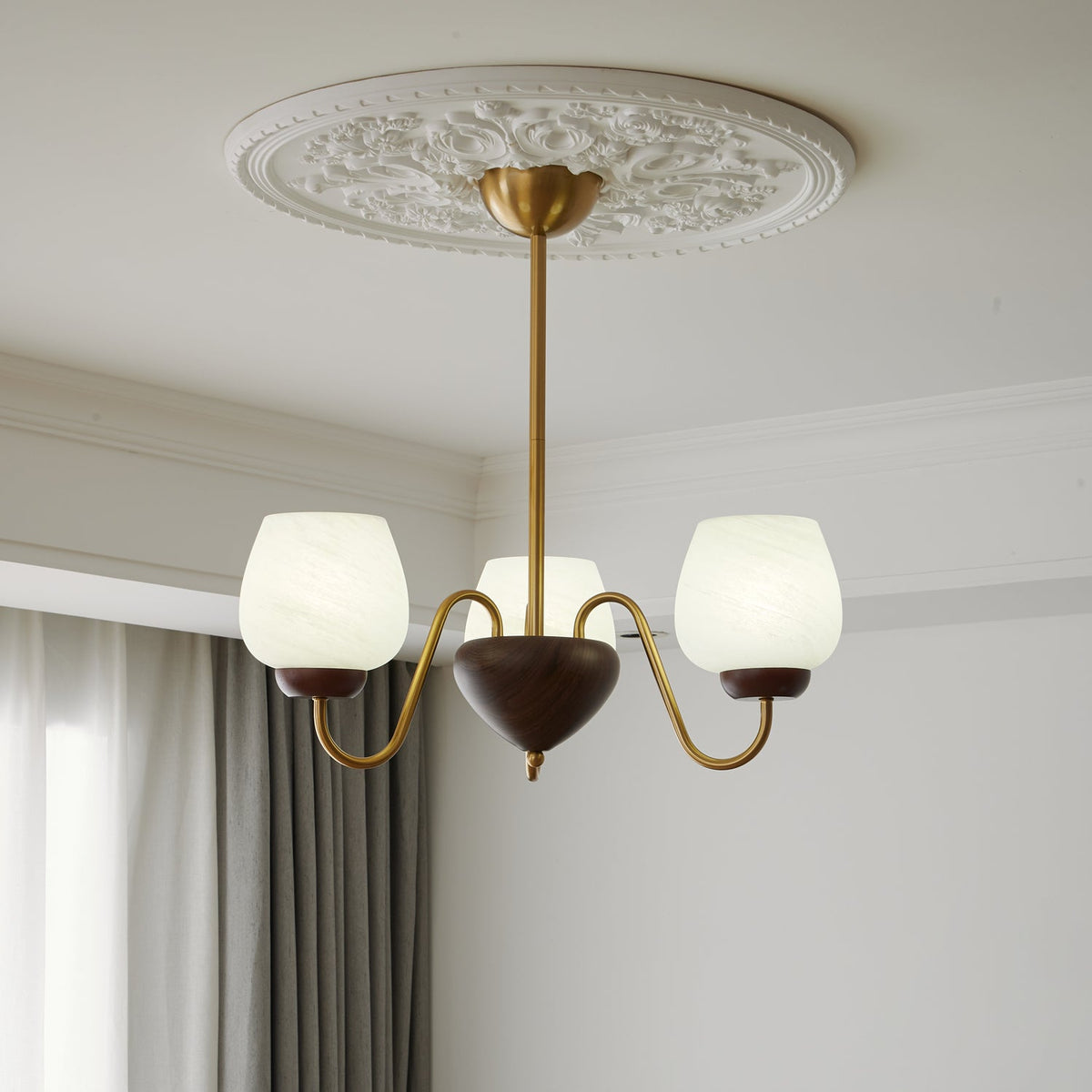 Aldenelle Glass Chandelier-Moonnatur