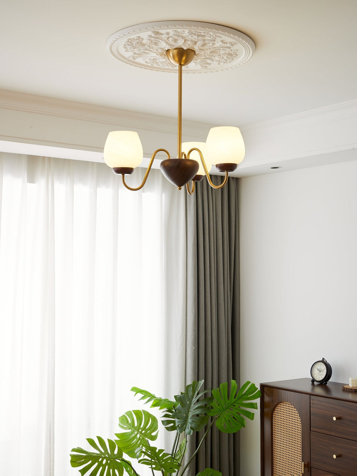 Aldenelle Glass Chandelier-Moonnatur