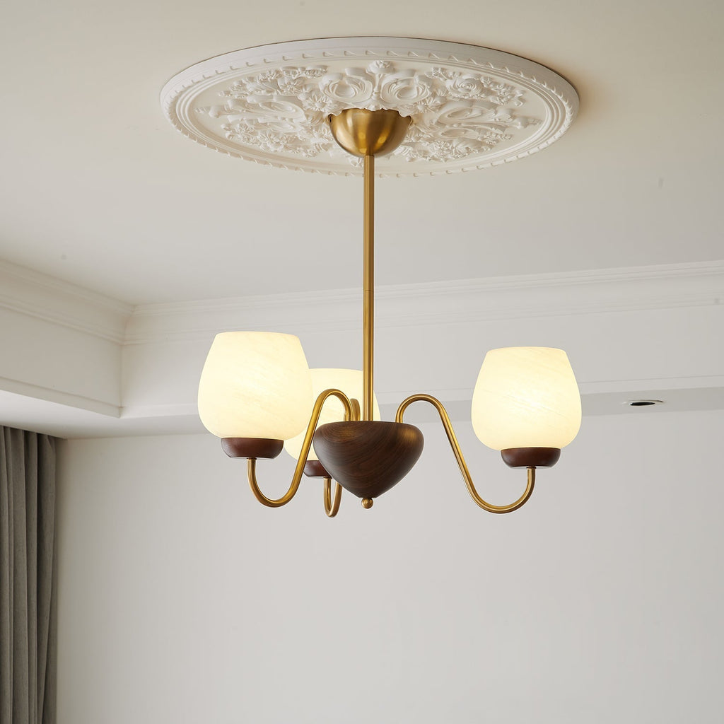 Aldenelle Glass Chandelier-Moonnatur