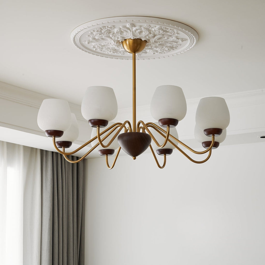 Aldenelle Glass Chandelier-Moonnatur