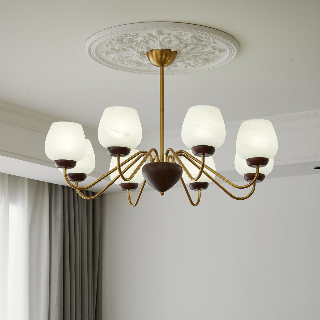 Aldenelle Glass Chandelier-Moonnatur
