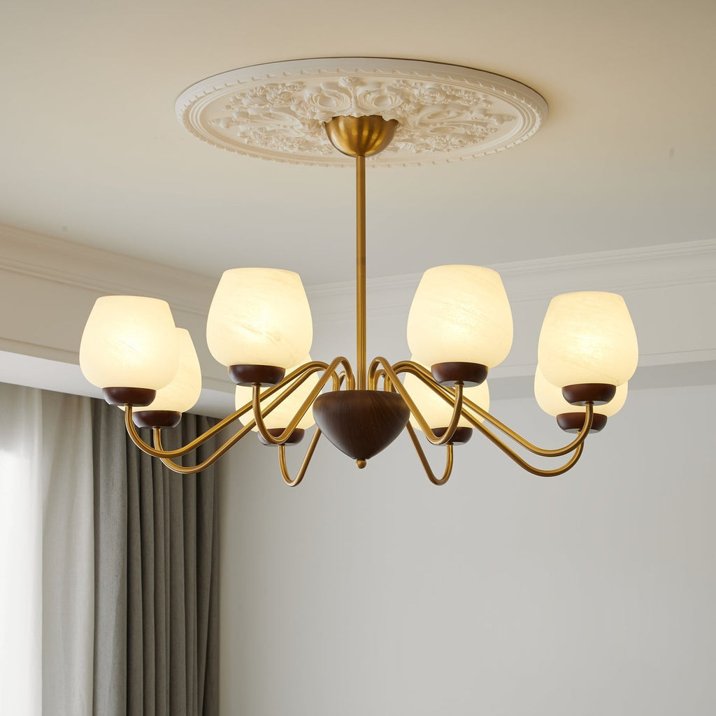 Aldenelle Glass Chandelier-Moonnatur
