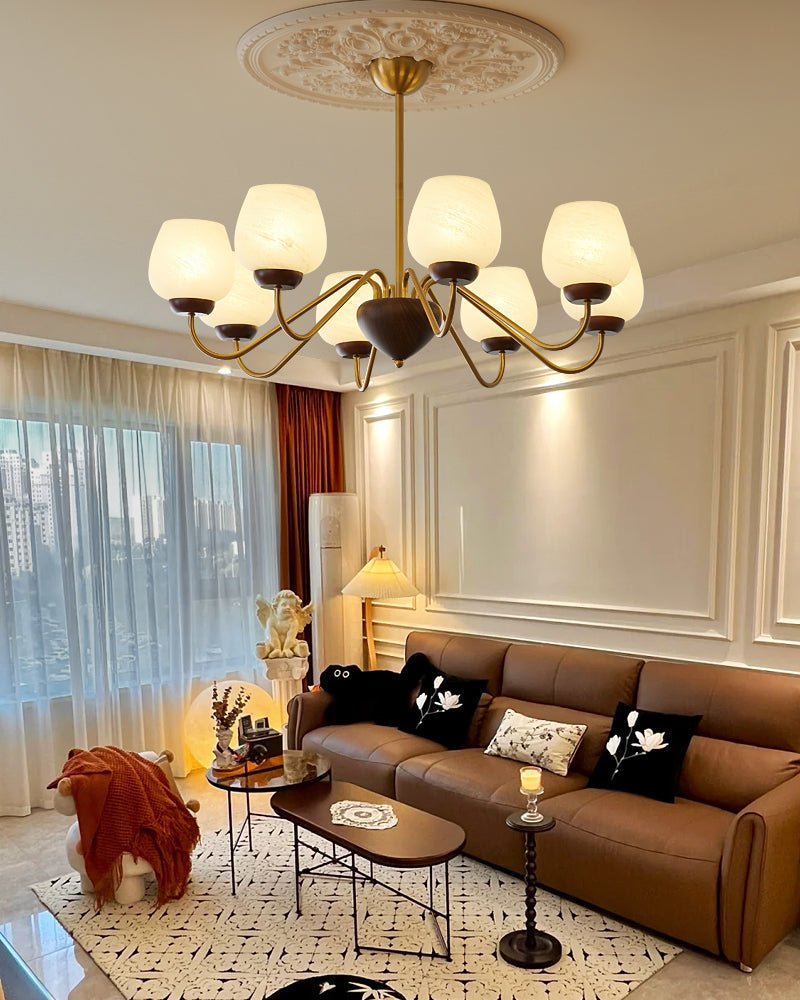 Aldenelle Glass Chandelier-Moonnatur