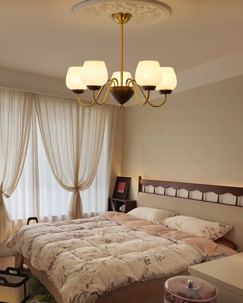 Aldenelle Glass Chandelier-Moonnatur