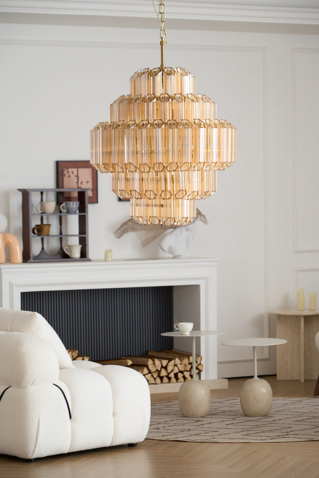 Lirevra Glass Chandelier-Moonnatur